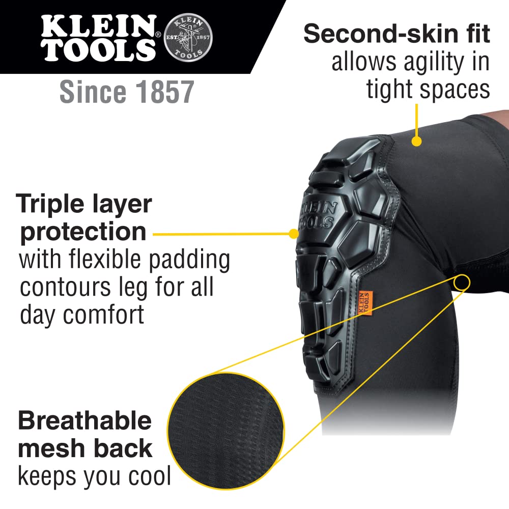 Klein Tools 60611 padded sleeves close-up highlights triple-layer padding.