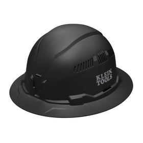 Klein Tools 60961 vented full-brim front view for all-day comfort on active jobsites.