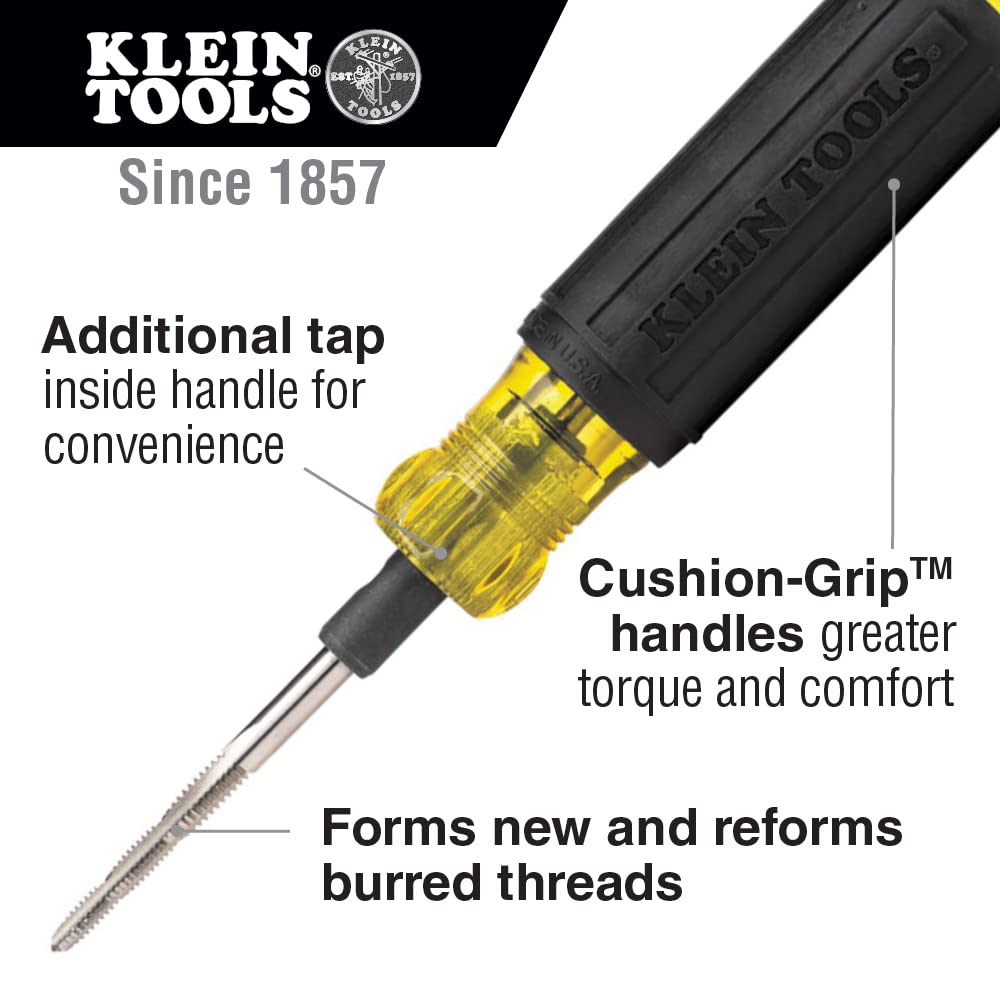 Klein Tools 626-6-in-1 tapping tool side view highlighting cushion grip