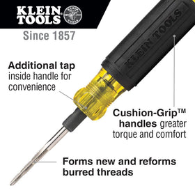 Klein Tools 626-6-in-1 tapping tool side view highlighting cushion grip