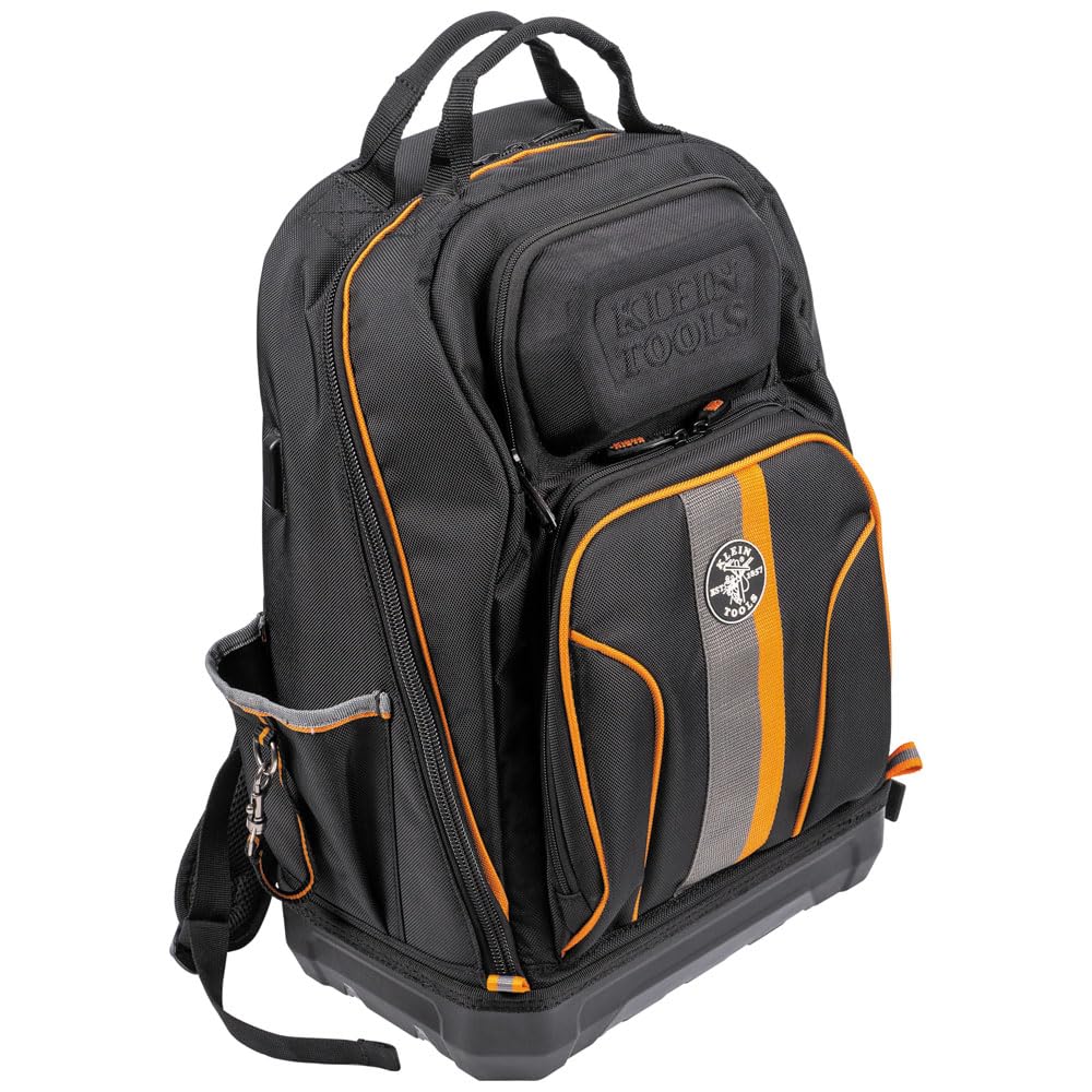 Klein Tools 62800BP backpack front compartment with six small tool slots for fast access