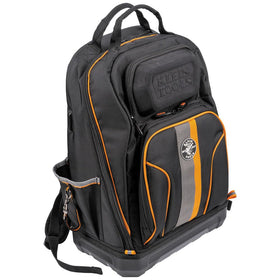 Klein Tools 62800BP backpack front compartment with six small tool slots for fast access