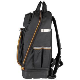 Protective pocket guards phones and safety glasses in Klein Tools backpack