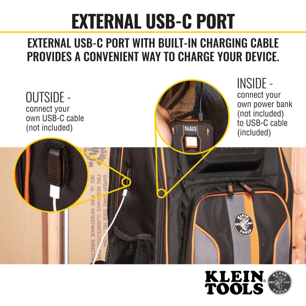 The curved molded bottom provides stability and weather protection for the bag.