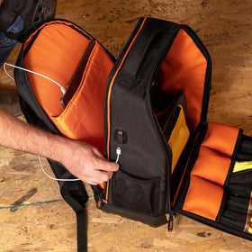 Roomy interior designed for laptops up to 17.3 inches with ample space.