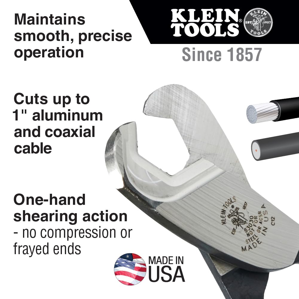 Klein Tools 63030 one-hand shearing for quick field cuts