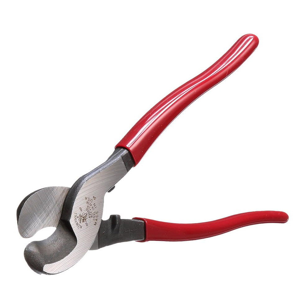 Klein Tools 63050 cable cutter front view showing rugged USA-made build