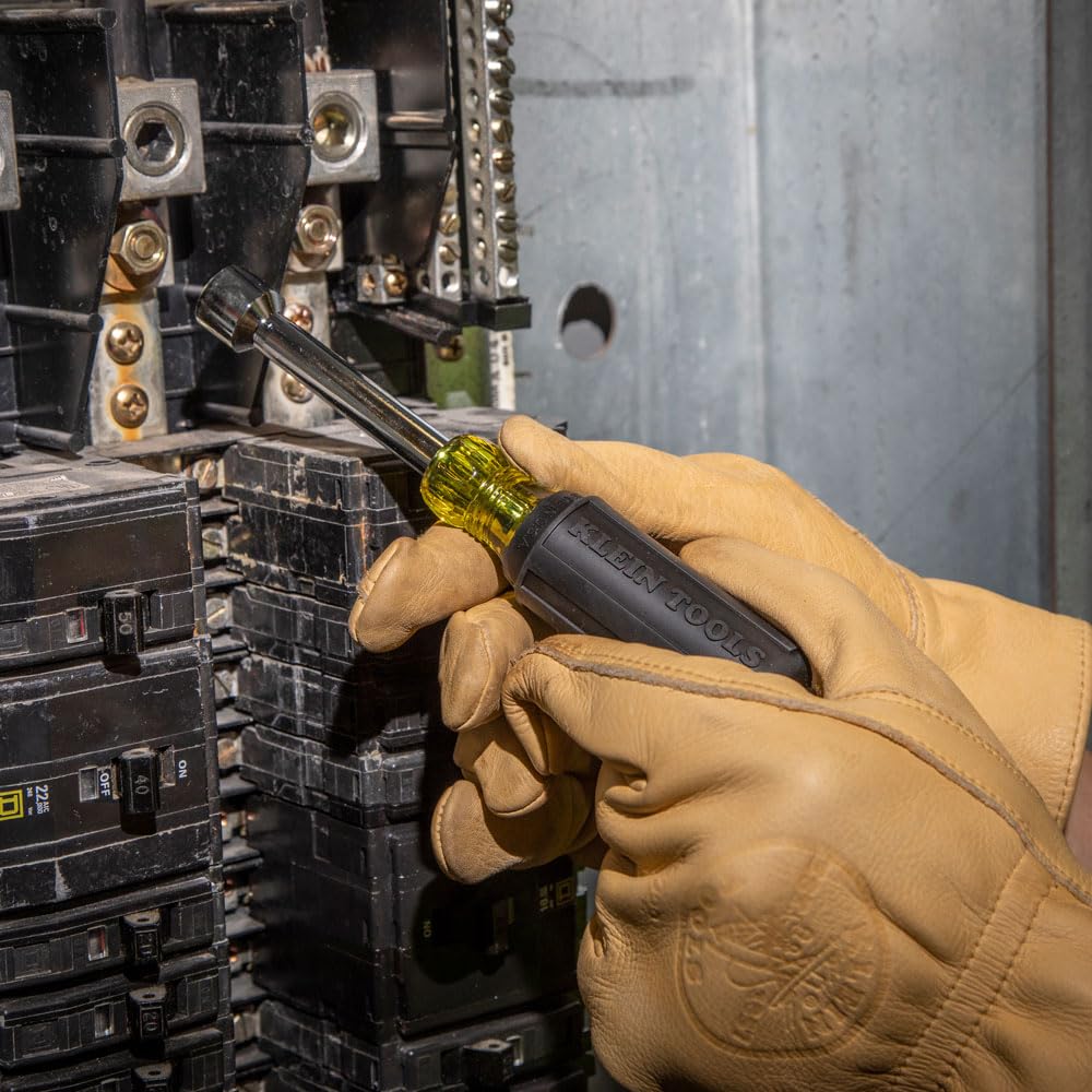 Klein Tools 631 chrome-plated shafts resist corrosion for durability.