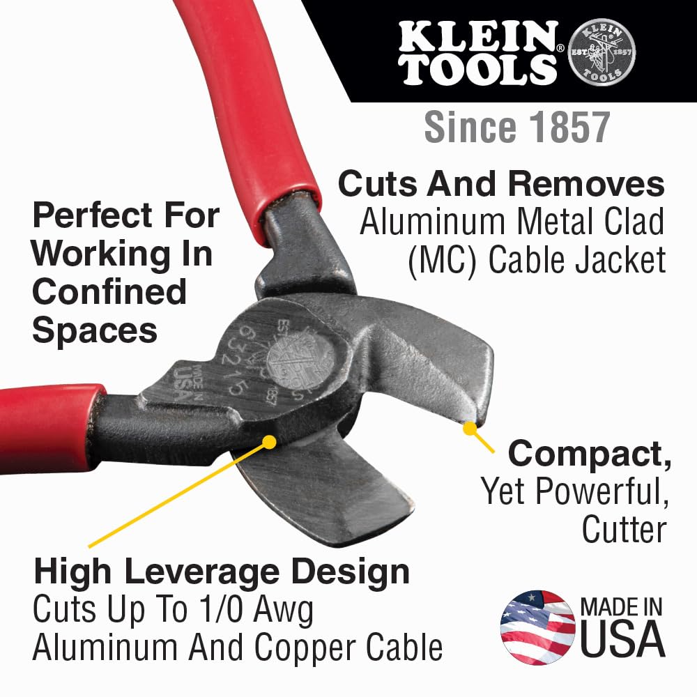 Klein Tools 63215 jaw close-up highlights forged steel construction for durability.