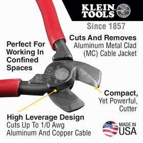 Klein Tools 63215 jaw close-up highlights forged steel construction for durability.