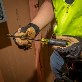 Klein Tools 647M cushion-grip handle close-up emphasizes torque control.