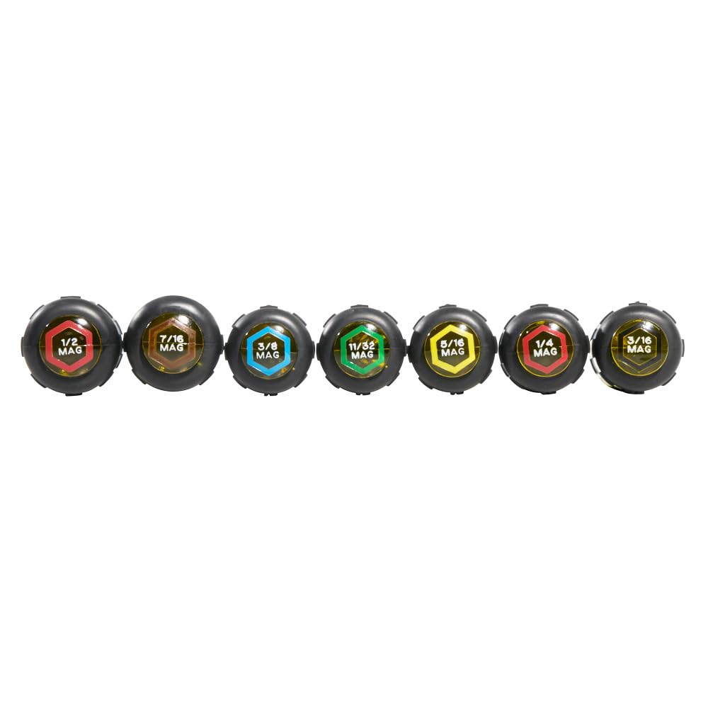Klein Tools 647M donut-magnet securing fasteners during use.