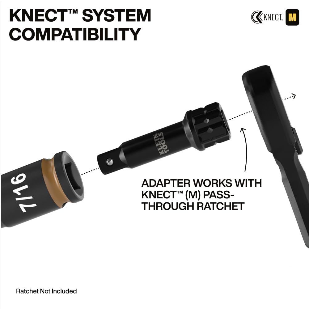 Klein Tools 65109IMPCT KNECT Cr-Mo steel construction for durability.