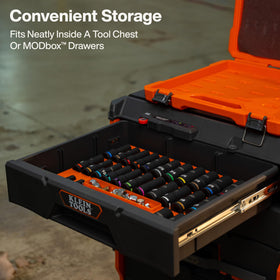 Klein Tools 65123HD removable organizer keeping small parts tidy
