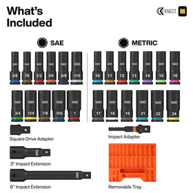 Klein Tools 65123HD SAE and metric sizes laid out for quick pick