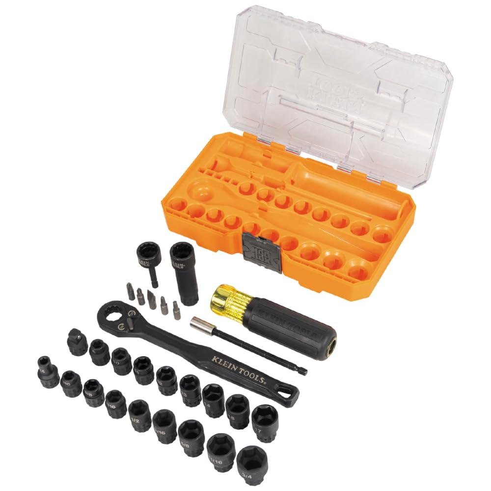 Klein Tools 65400KNECT chicklet bits for quick bit changes.