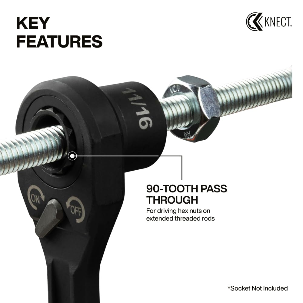 Klein Tools 65408ADP KNECT 3/8-inch square drive adapter enables traditional sockets