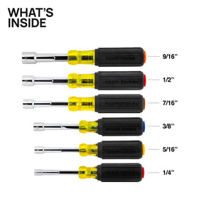 Klein Tools 65456 hollow-shaft nut driver 3/8-inch for high-torque nut installation.