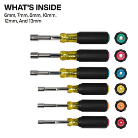 Klein Tools 65456M 7mm hollow-shaft nut driver for easy threading on long bolts.