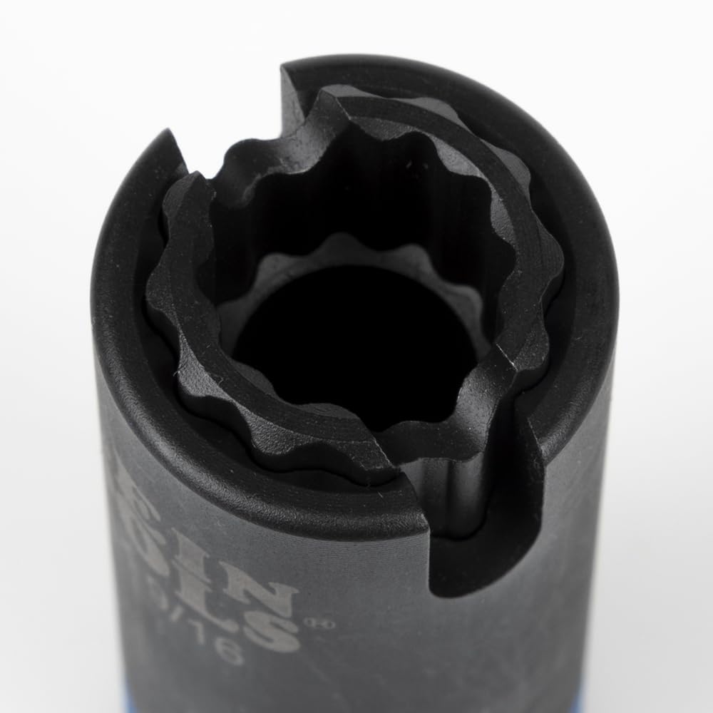Klein Tools 66031 shows dual hex sizes in one socket for quick switching
