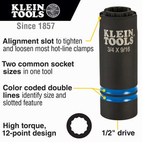 Klein Tools 66031 side view highlights dual-size hex capability