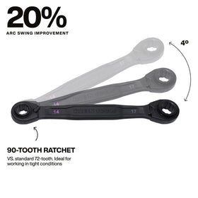 Klein Tools 68216M 12x13mm wrench enables secure turning with dual-end wrenches.