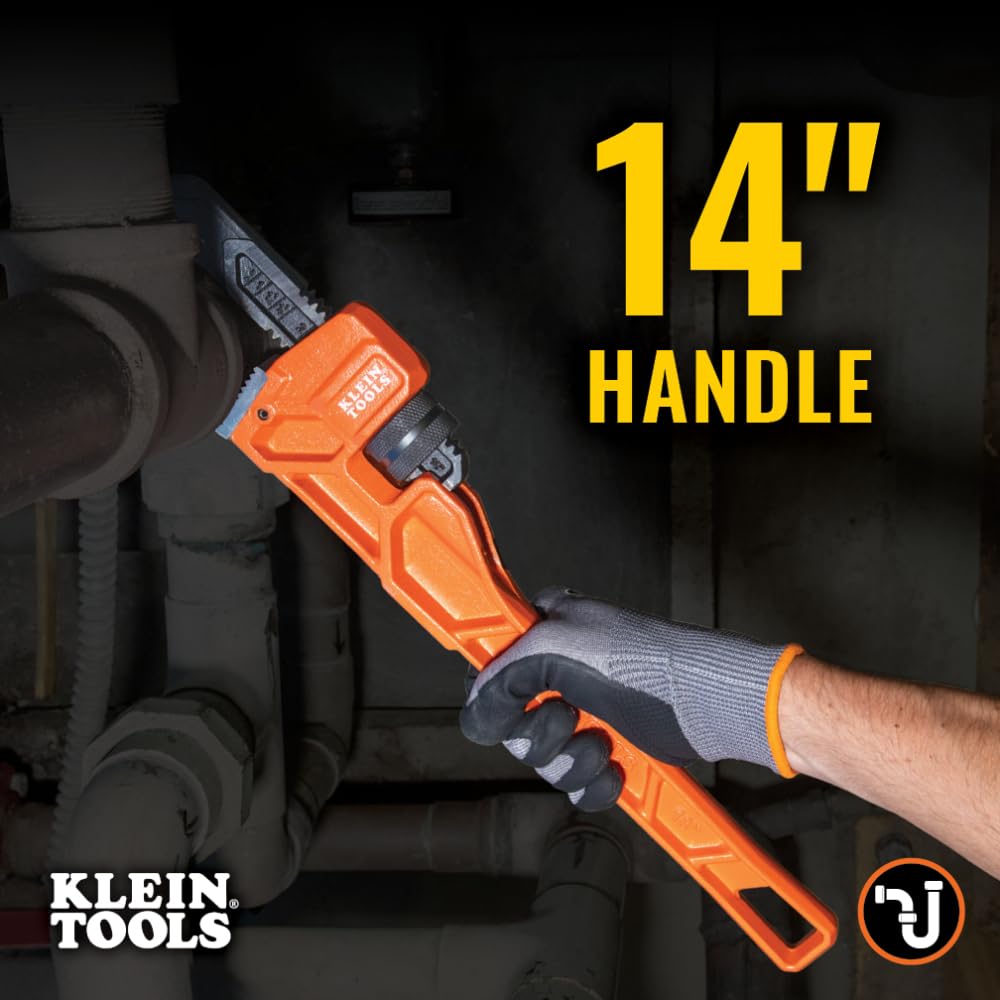 Klein Tools 68227 adjustable jaw extended to 2 inches for versatile fit