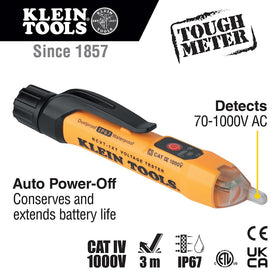 Klein Tools 69149P receptacle tester reveals wiring status and faults at outlets
