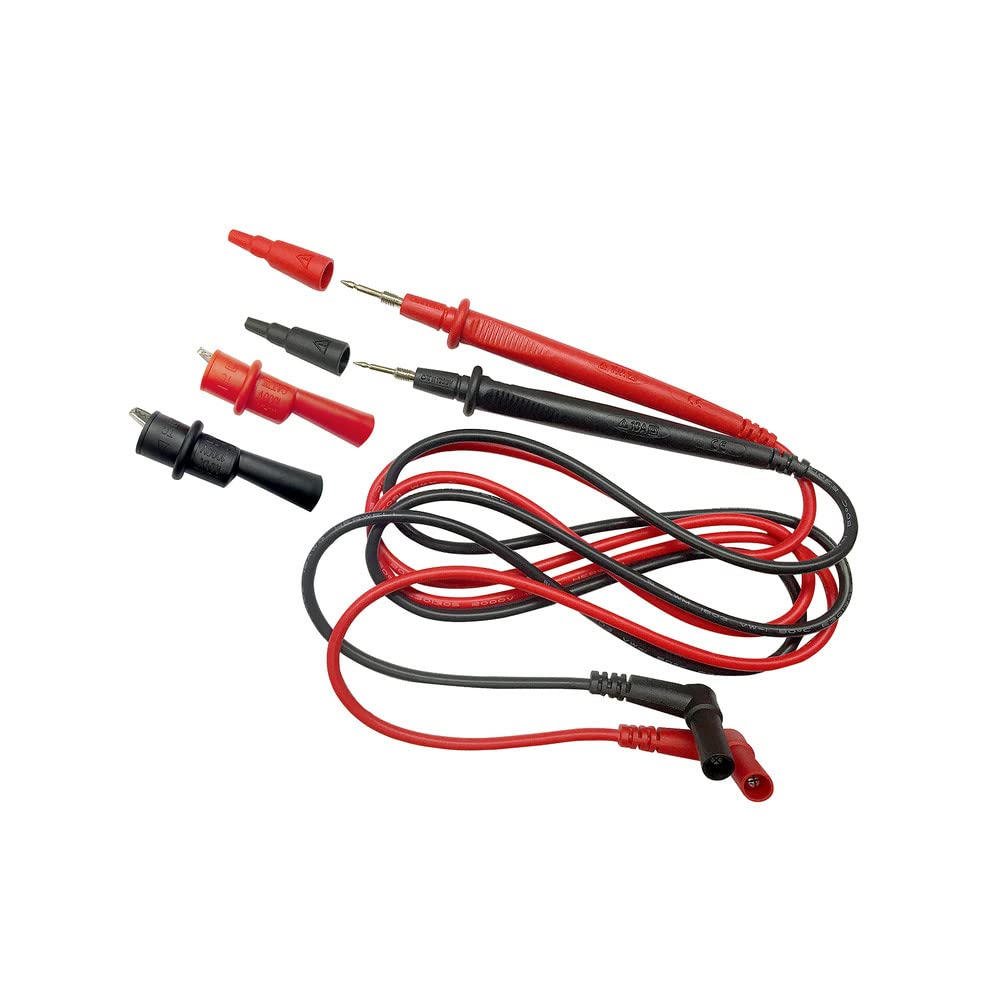 Klein Tools 69410 replacement test lead set with right-angle tips for hard-to-reach jacks.
