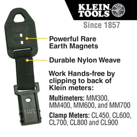 Klein Tools 69417 strap and magnet system securely holds tools