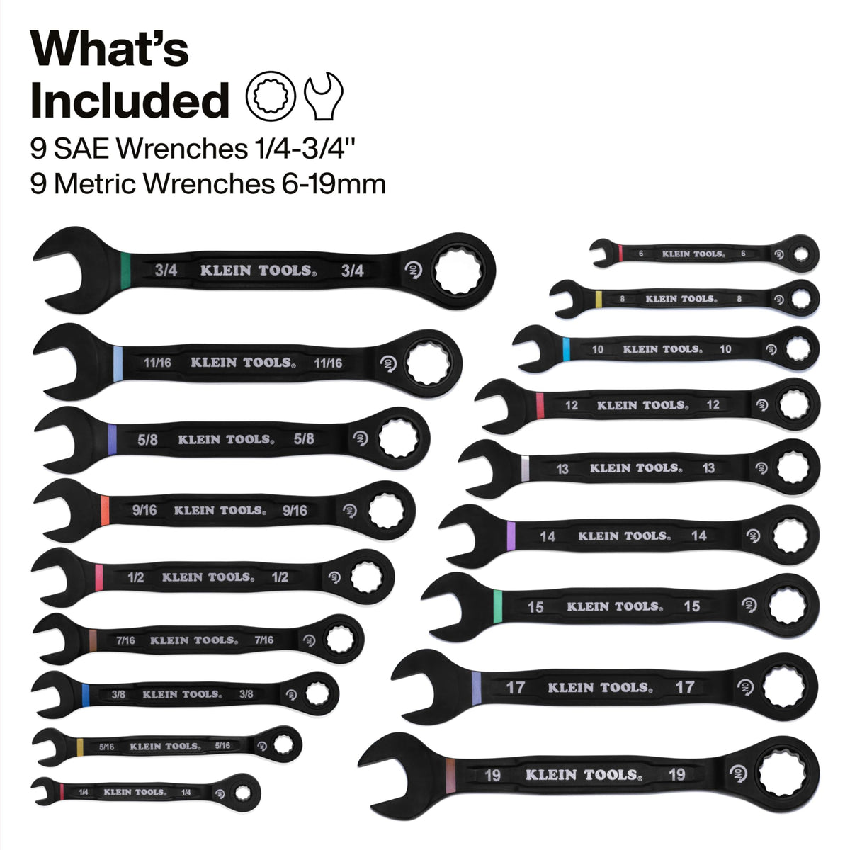 Klein Tools 69418CG 90-tooth ratchet close-up enabling precise access.