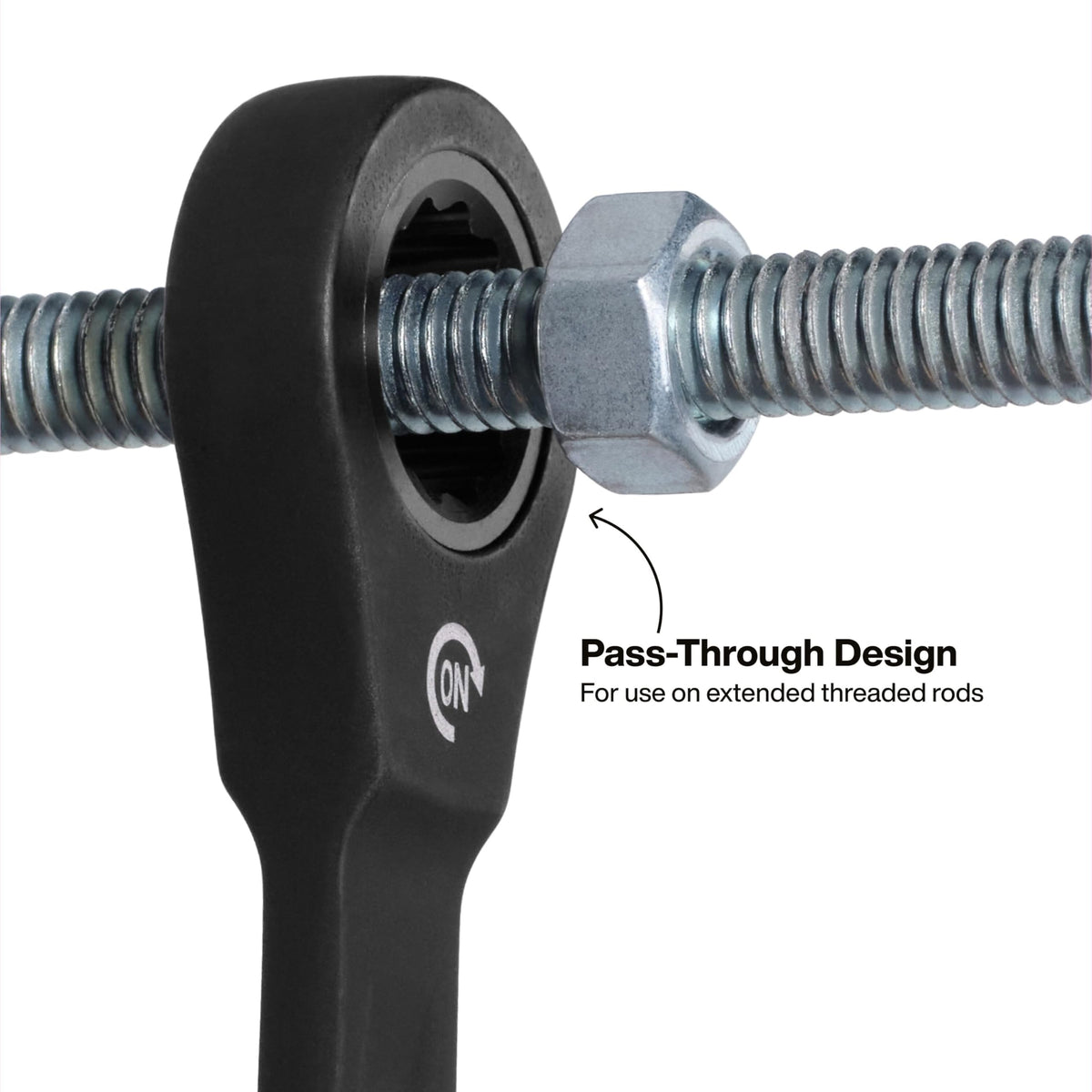 Klein Tools 69418CG pass-through design fits longer threads.