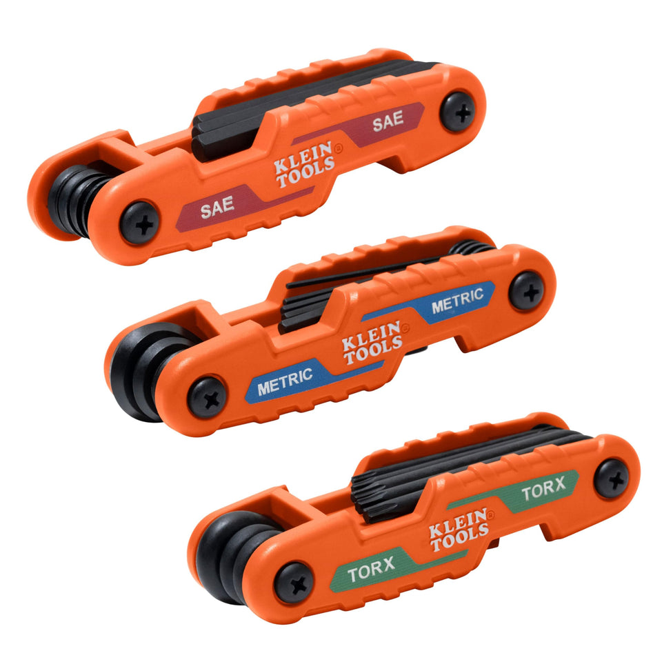 Klein Tools 70543 compact folding hex keys closed for pocket portability