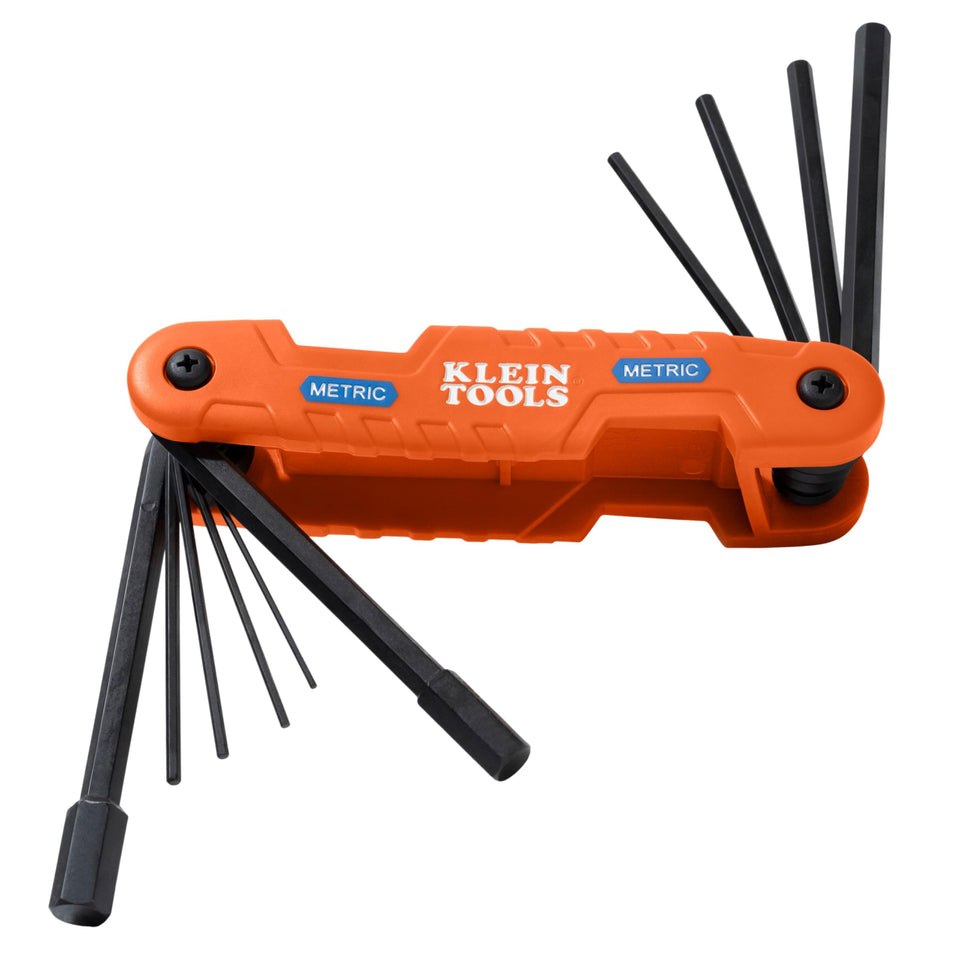 Klein Tools 70550M Pro Folding Hex Key Set extended-reach blades for tough fasteners.