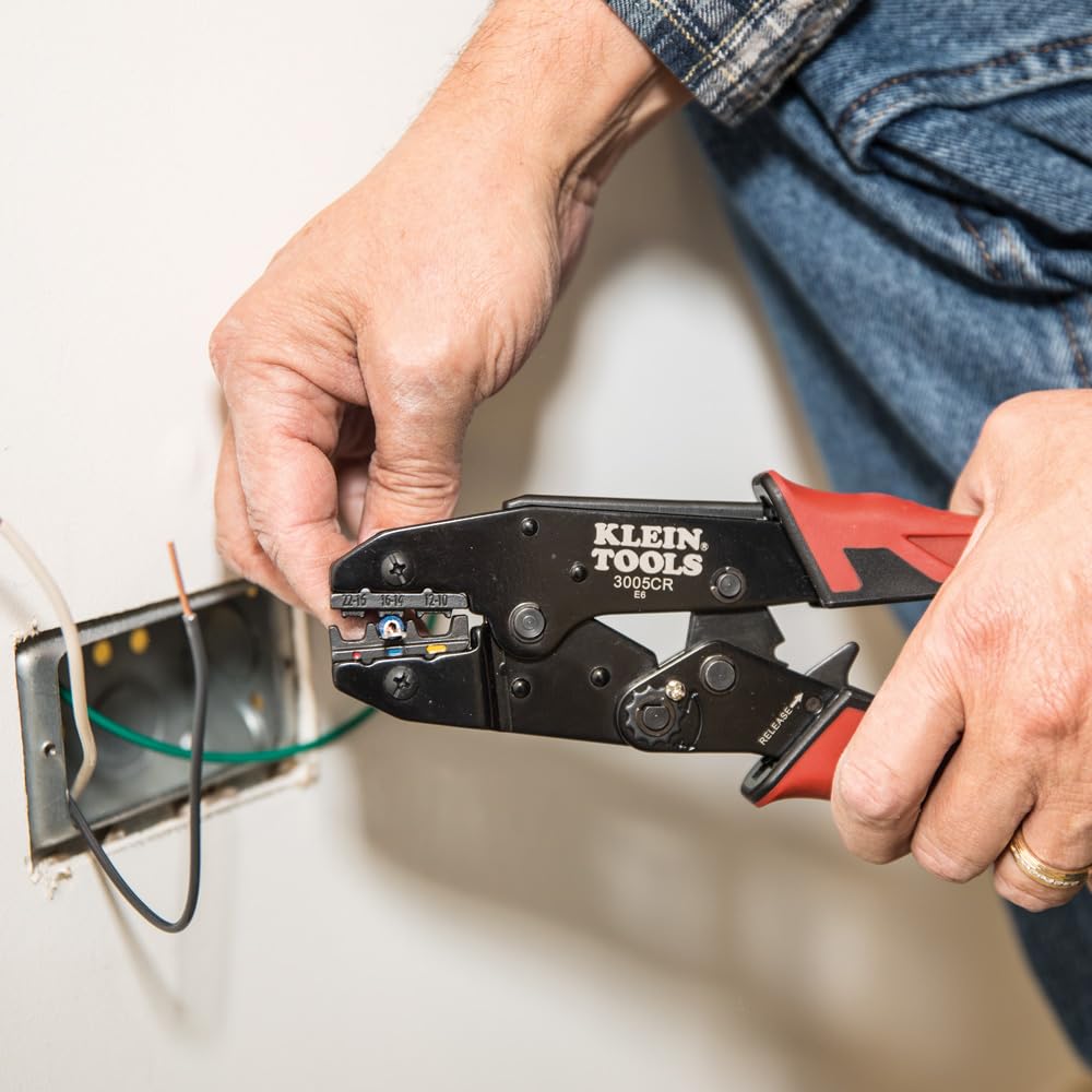 Klein Tools 80013 three-in-one crimping tool saves time