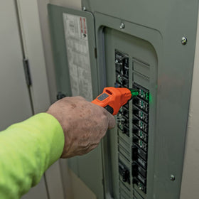 Klein Tools 80016 GFCI tester integrated in the transmitter for quick status checks