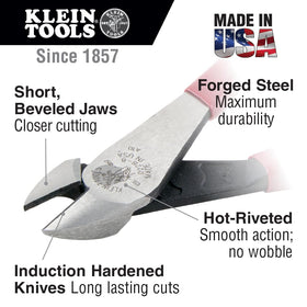 Klein Tools 80020 lineman's pliers close-up jaw for precise grip