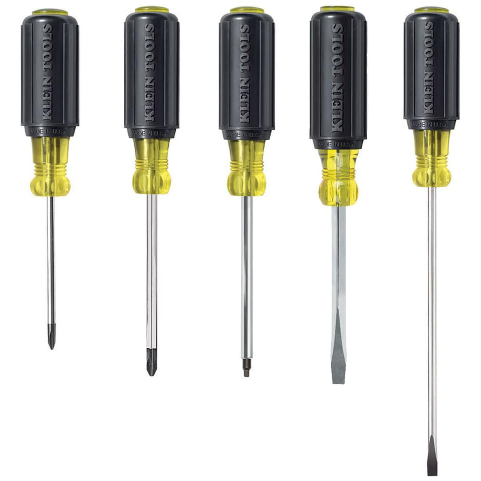 Klein Tools 80031 screwdrivers group shot showing a versatile, ready-to-use set for repairs