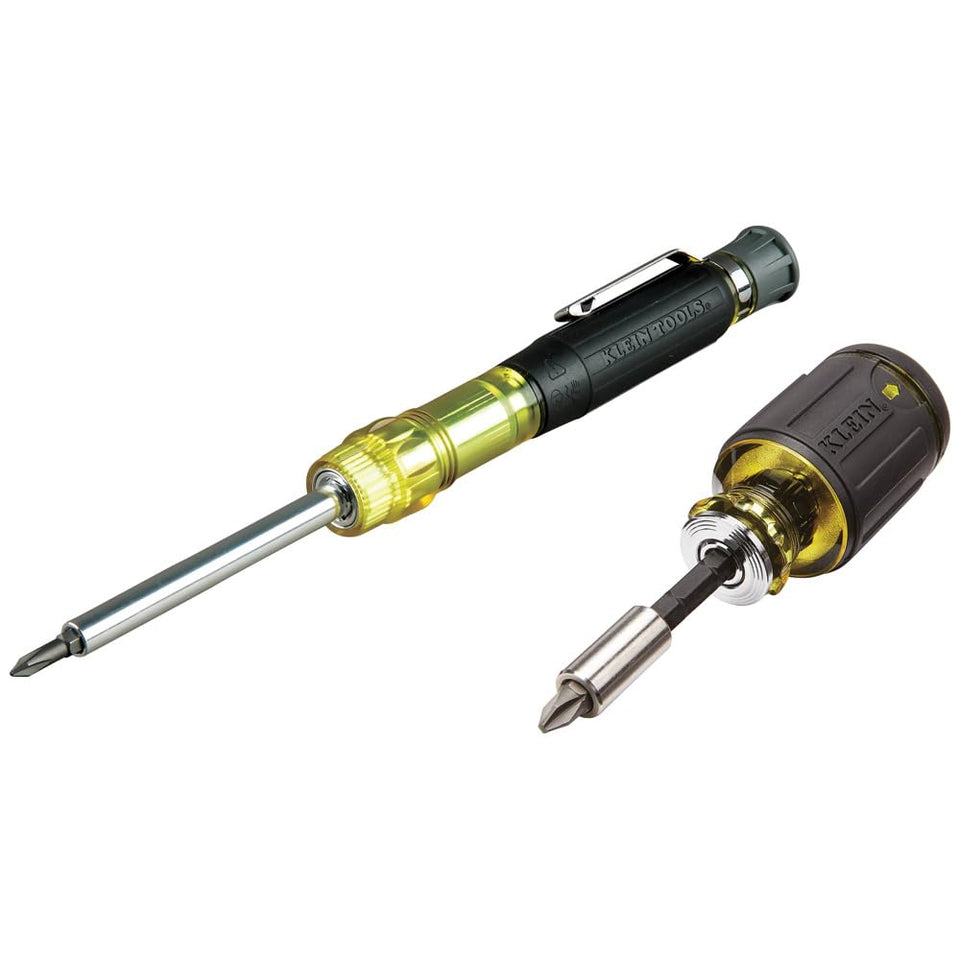 Klein Tools 80037 pocket screwdriver with four-in-one bits for electronics work