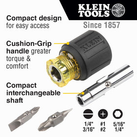 Klein Tools electronics screwdriver with swivel cap for precise electronics work.