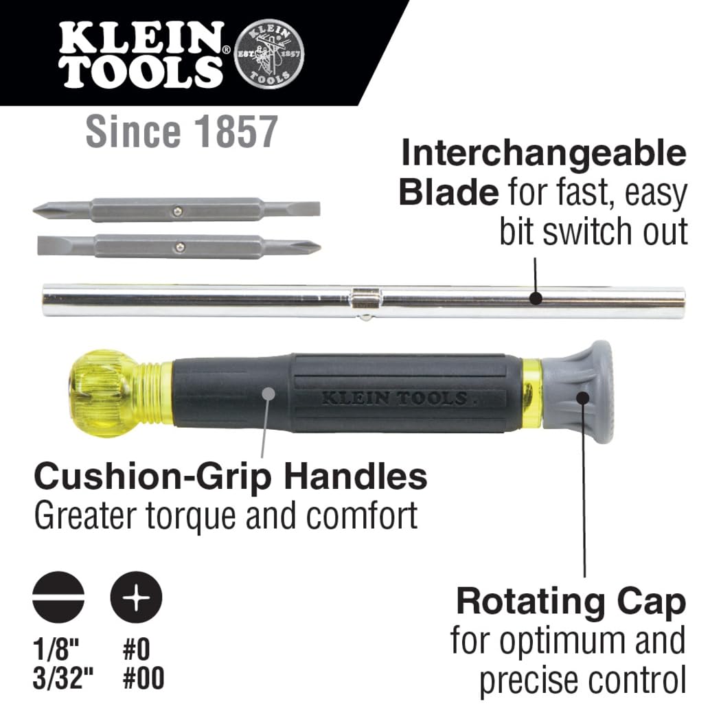 Klein Tools 80045 rare-earth magnets securely hold bits and fasteners.