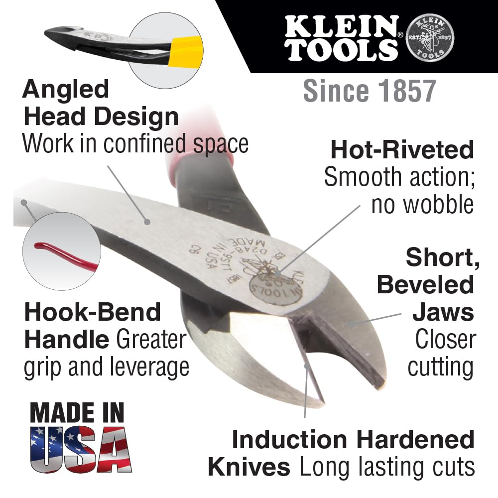Klein Tools 80081 diagonal cutters designed for repeated wire cuts
