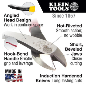 Klein Tools 80081 diagonal cutters designed for repeated wire cuts