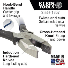 Klein Tools 80081 heavy-duty side-cutters with knurled jaws