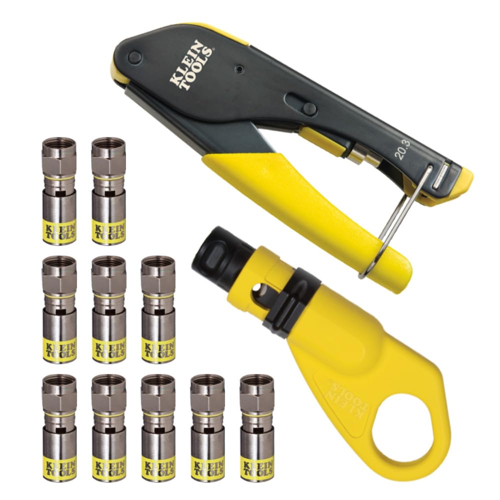 Klein Tools 80151 coax crimping set for fast, reliable installations.