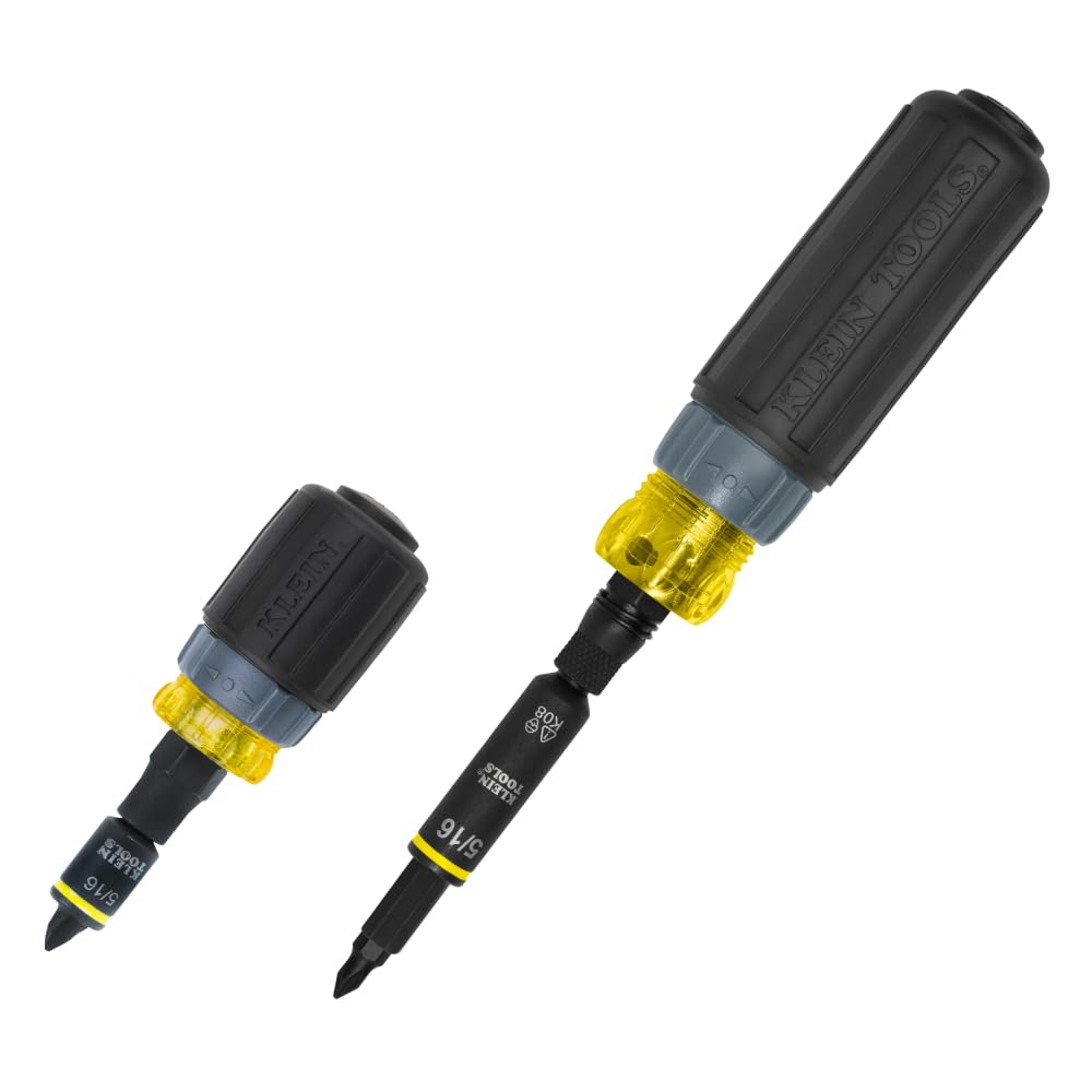Klein Tools 80191 KNECT S system overview showing versatile bits for pros.