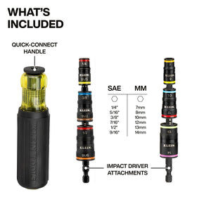 Klein Tools 80192 color-coded sockets speed size identification for repairs