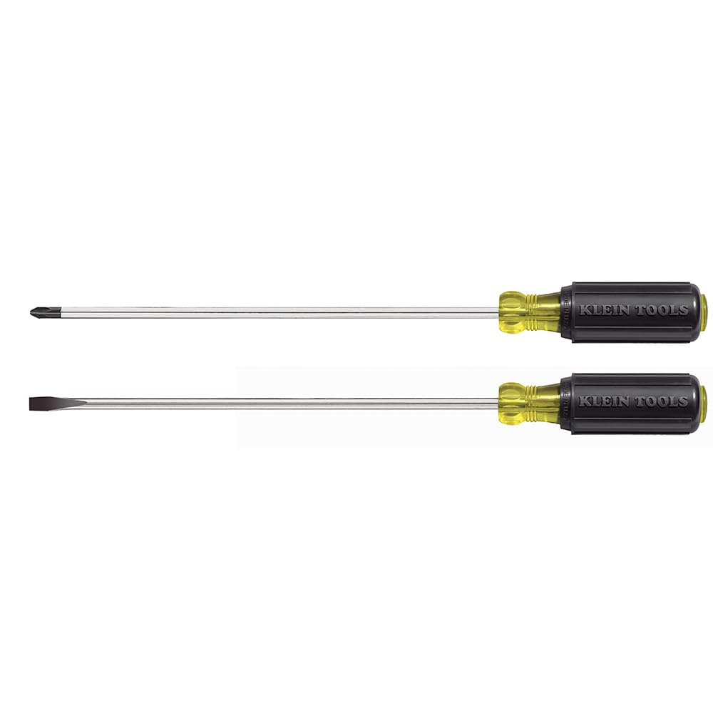 Klein Tools 85072 long blade screwdriver set for hard-to-reach fasteners in tight spaces