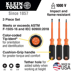 Klein Tools 85073INS insulated screwdriver with Phillips tip for precise fastening