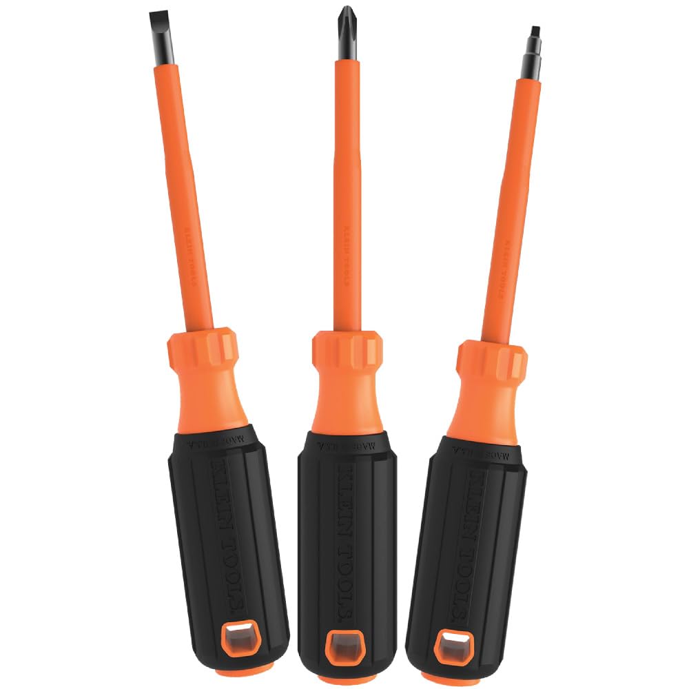 Klein Tools 85073INS insulated screwdriver with square-tip for electrical work efficiency